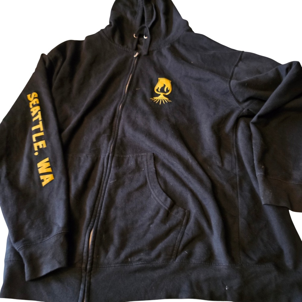 Independent Trading Co The Shambles Seattle WA Zip Hoodie Black Mens 2XL